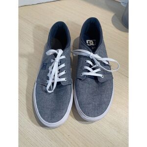 DC Shoes Trase TX SE Women's skate shoes lace up sneakers gray white size 9.5